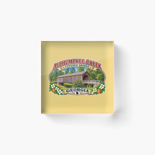 Item preview, Auchumpkee Creek Covered Bridge sticker designed and sold by gotucoveredart.