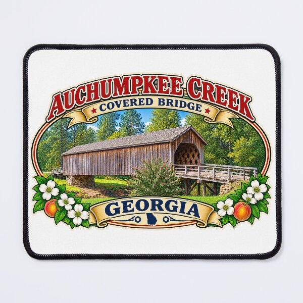 Item preview, Auchumpkee Creek Covered Bridge sticker designed and sold by gotucoveredart.