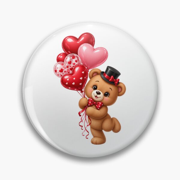 Item preview, Cute Teddy Bear with Red Heart Balloons designed and sold by Super1T-short.