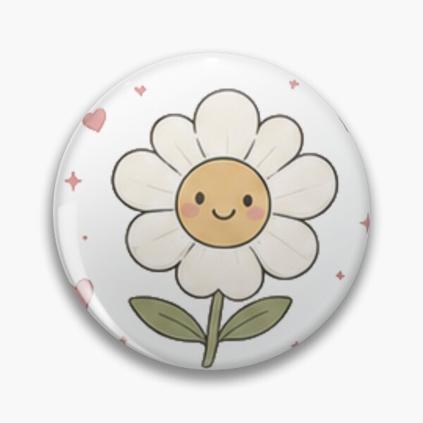 Item preview, Cute Smiling Daisy Flower Pastel Hearts Aesthetic designed and sold by Rehnair.