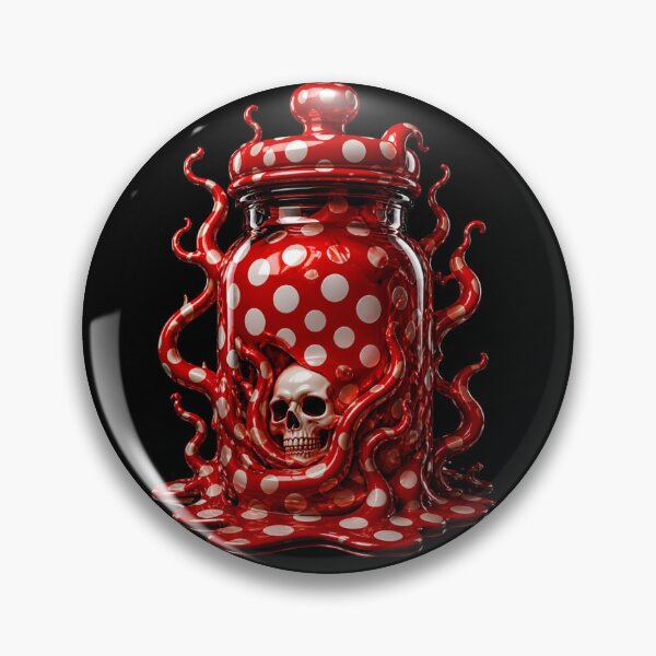 Item preview, Tentacle Skull Potion Jar Polka Dot Gothic Jar designed and sold by YourColorsWall.