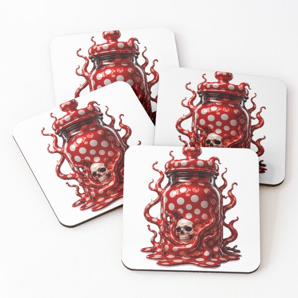 Item preview, Tentacle Skull Potion Jar Polka Dot Gothic Jar designed and sold by YourColorsWall.