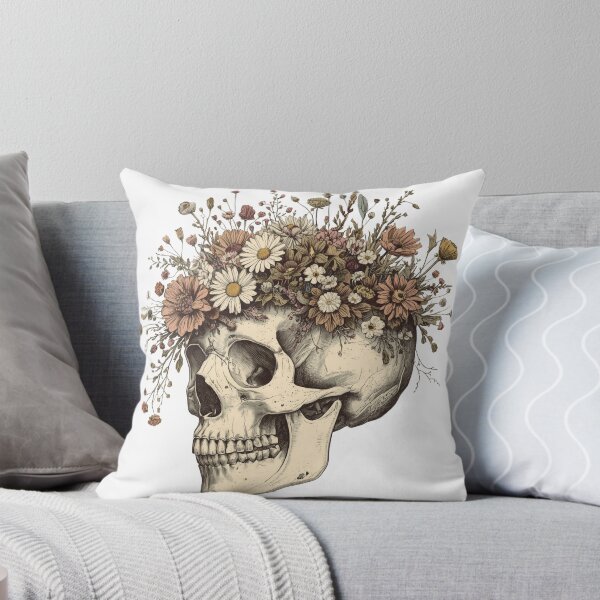 Item preview, Wildflower Skull Illustration | Vintage Botanical Gothic Art designed and sold by muhammadkhafidh.