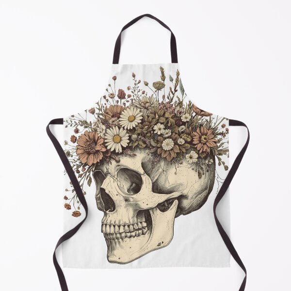 Item preview, Wildflower Skull Illustration | Vintage Botanical Gothic Art designed and sold by muhammadkhafidh.