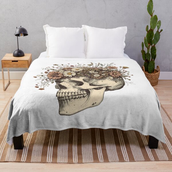 Item preview, Wildflower Skull Illustration | Vintage Botanical Gothic Art designed and sold by muhammadkhafidh.