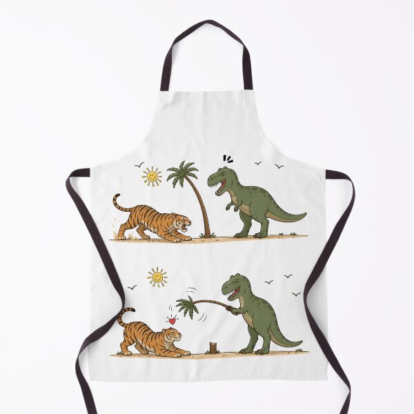 Item preview, Funny Dinosaur Loves Tiger – Unexpected Prehistoric Romance designed and sold by waikibi ⭐⭐⭐⭐⭐.