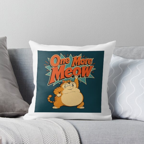 Item preview, Gym Cat One More Meow Funny Retro Fitness Workout Motivation designed and sold by Viviglow.