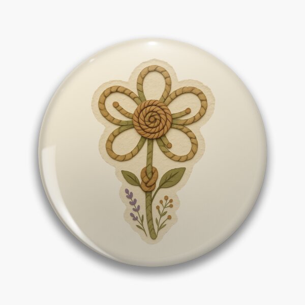 Item preview, Rope Crafted Flower With Botanical Accents designed and sold by ITCHAWAWAA.