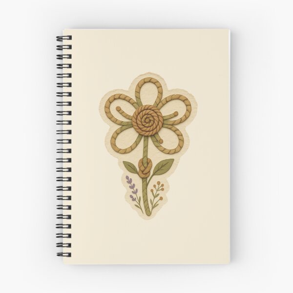 Item preview, Rope Crafted Flower With Botanical Accents designed and sold by ITCHAWAWAA.