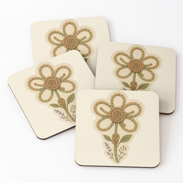 Item preview, Rope Crafted Flower With Botanical Accents designed and sold by ITCHAWAWAA.