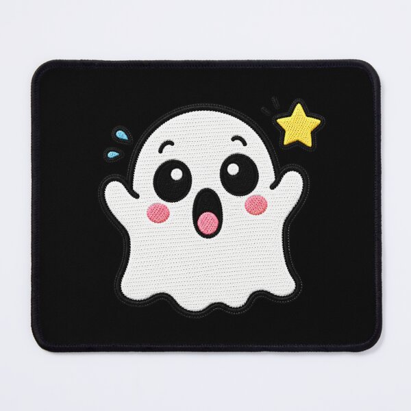 Item preview, Tiny Scared Ghost Kawaii Embroidery Patch designed and sold by ColorSplash123.