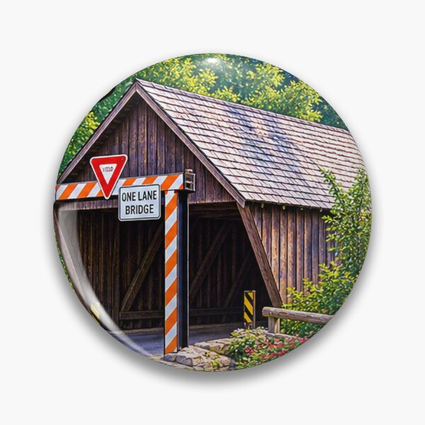 Item preview, Concord Covered Bridge sticker designed and sold by gotucoveredart.