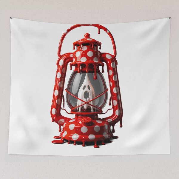 Item preview, Melting Polka Dot Ghost Lantern Spooky Lamp designed and sold by YourColorsWall.