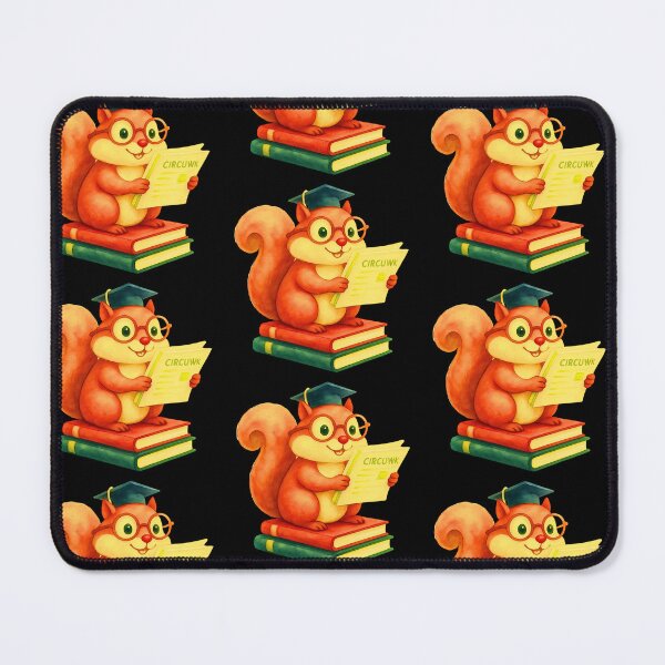 Item preview, Cute Reading Squirrel Student Art designed and sold by TrinovaCreates.