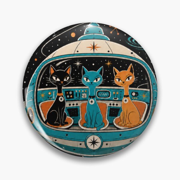 Item preview, MCM Atomic Cats in Space designed and sold by cbfineart.