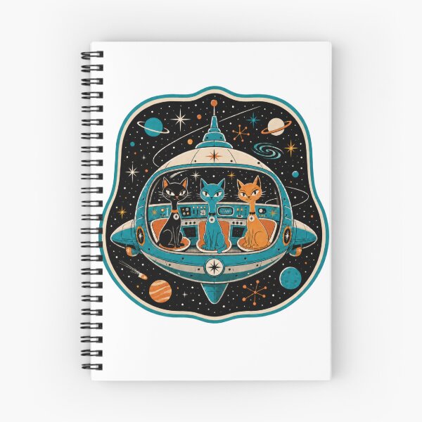 Item preview, MCM Atomic Cats in Space designed and sold by cbfineart.