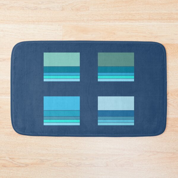 Item preview, Coastal Colors Stripes in Rectangles x 4 Rectangles designed and sold by Beachy.