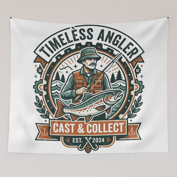 Item preview, Timeless Angler Vintage Fishing Badge – Cast & Collect Retro Fisherman designed and sold by cannsuh.