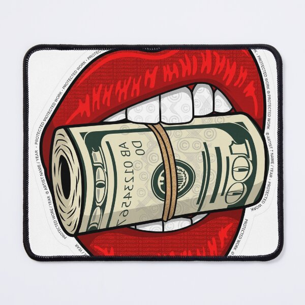 Item preview, Money Lips – Cash Money Dollar Bill Pop Art Design designed and sold by MAStrends.