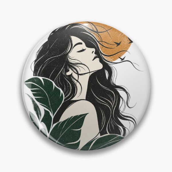 Item preview, Serenity in Nature | Modern Boho Female Illustration designed and sold by littlepiptales.
