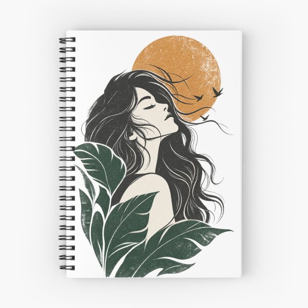 Item preview, Serenity in Nature | Modern Boho Female Illustration designed and sold by littlepiptales.