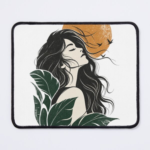 Item preview, Serenity in Nature | Modern Boho Female Illustration designed and sold by littlepiptales.