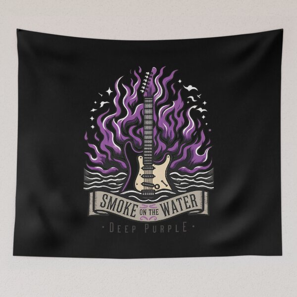 Item preview, Deep Purple Smoke on the Water Guitar Flame -3 designed and sold by NiamhSmithCute.