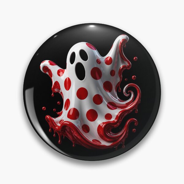 Item preview, Melting Polka Dot Ghost Spooky Halloween Ghoul designed and sold by YourColorsWall.