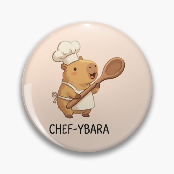 Item preview, Chef-ybara Cute Chef Capybara Wooden Spoon Baking designed and sold by Amir Faysal.