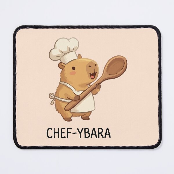 Item preview, Chef-ybara Cute Chef Capybara Wooden Spoon Baking designed and sold by Amir Faysal.