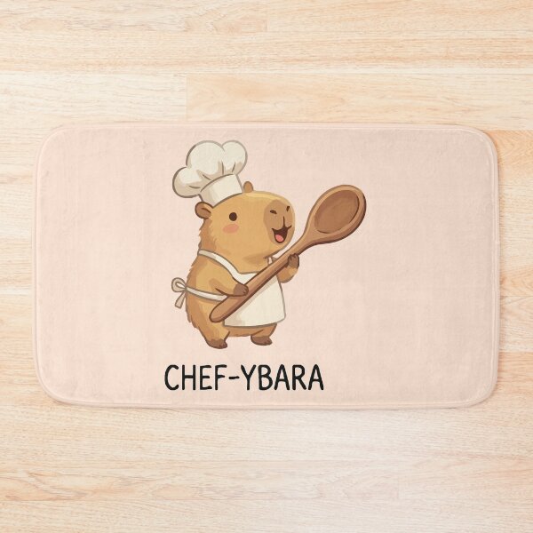 Item preview, Chef-ybara Cute Chef Capybara Wooden Spoon Baking designed and sold by Amir Faysal.