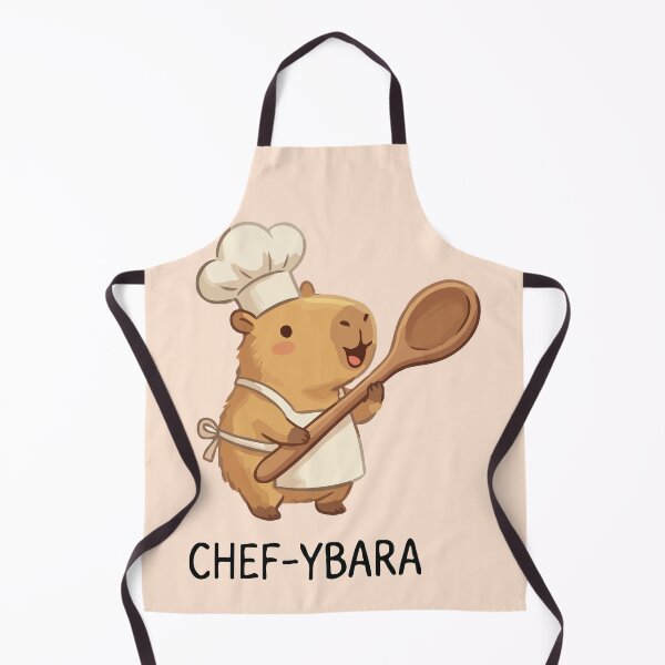 Item preview, Chef-ybara Cute Chef Capybara Wooden Spoon Baking designed and sold by Amir Faysal.