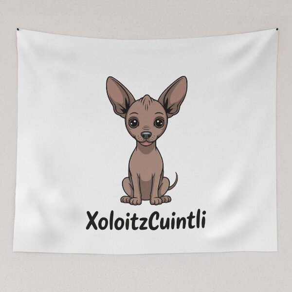 Item preview, Cute Xoloitzcuintli Mexican Hairless Dog Cartoon designed and sold by k3rstman1.