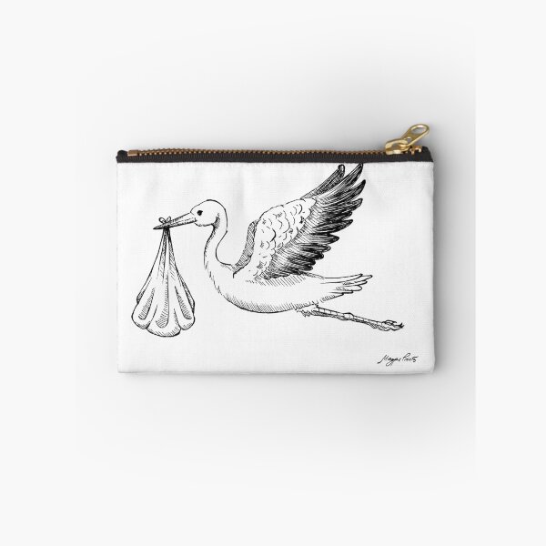 Item preview, Delivery Stork Ink Illustration designed and sold by Magpie Prints.