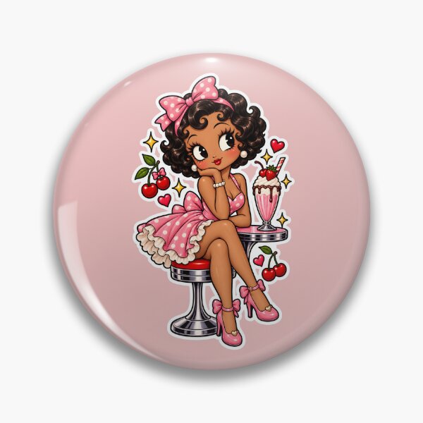 Item preview, Retro Pin Up Girl – Pink Cherry Diner Coquette designed and sold by AnyMar2023.