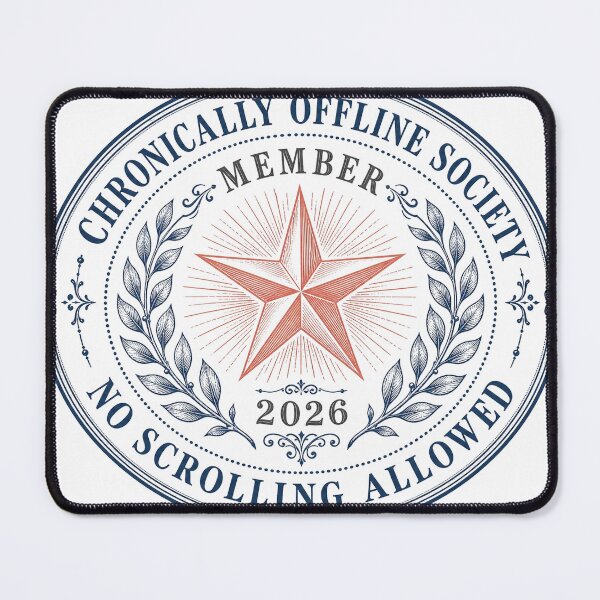 Item preview, Chronically Offline Society Member Vintage Seal designed and sold by Art&Fun.
