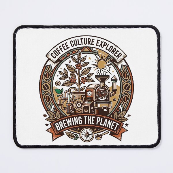 Item preview, Coffee Culture Explorer – Retro Botanical Coffee Roaster Brewing The Planet designed and sold by cannsuh.