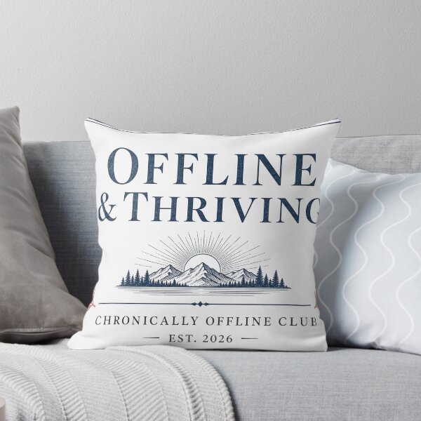 Item preview, Offline and Thriving Vintage Badge Typography designed and sold by Art&Fun.