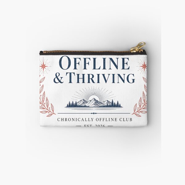 Item preview, Offline and Thriving Vintage Badge Typography designed and sold by Art&Fun.