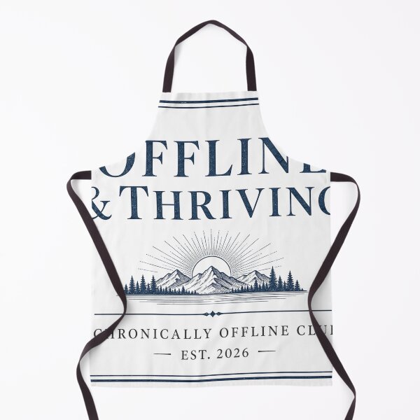 Item preview, Offline and Thriving Vintage Badge Typography designed and sold by Art&Fun.