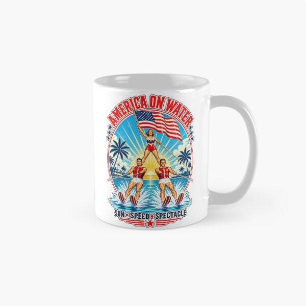 Item preview, America on Water – Vintage Patriotic Water Ski Show designed and sold by Past in Threads.