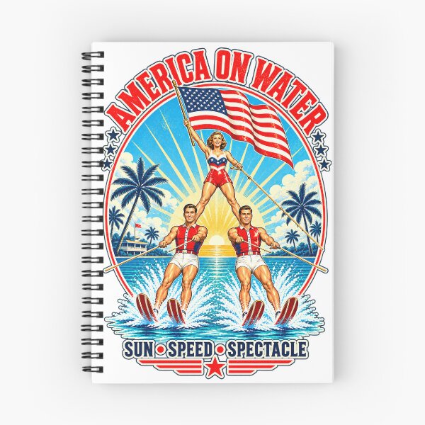 Item preview, America on Water – Vintage Patriotic Water Ski Show designed and sold by Past in Threads.