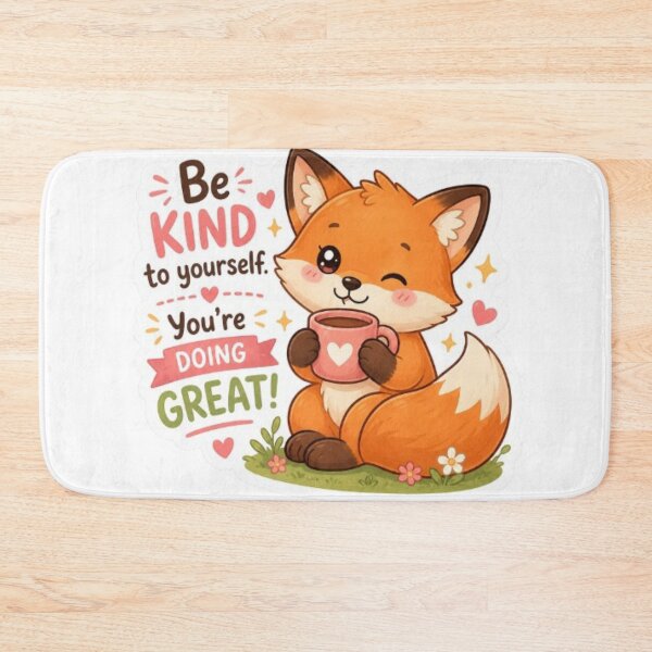 Item preview, Cute Kawaii Fox Be Kind to Yourself Sticker designed and sold by Vegasstickers.