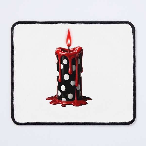 Item preview, Melting Polka Dot Gothic Candle Spooky Flame designed and sold by YourColorsWall.
