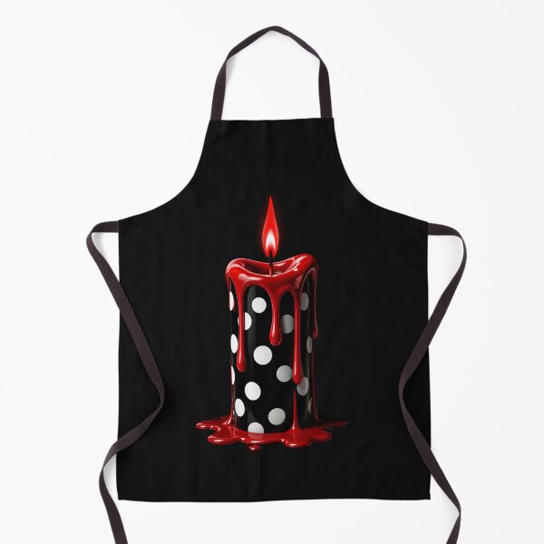 Item preview, Melting Polka Dot Gothic Candle Spooky Flame designed and sold by YourColorsWall.