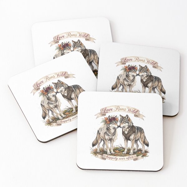 Item preview, Wolf Wedding Couple designed and sold by Roy & Tiffany.