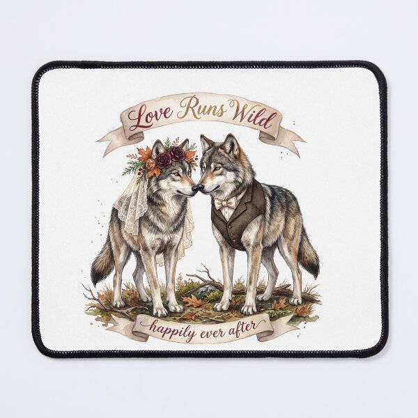 Item preview, Wolf Wedding Couple designed and sold by Roy & Tiffany.