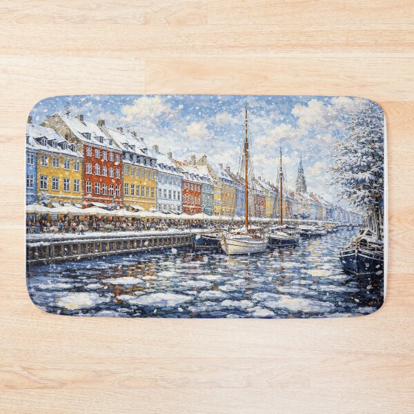 Item preview, Copenhagen in Denmark painting – a winter scene in this beautiful European city. designed and sold by GalleryKauffeld.