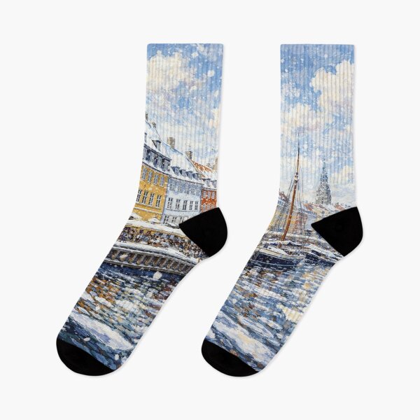 Item preview, Copenhagen in Denmark painting – a winter scene in this beautiful European city. designed and sold by GalleryKauffeld.