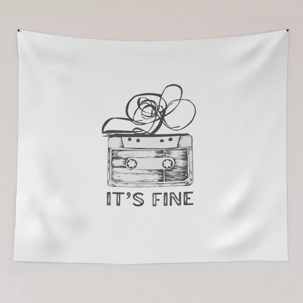 Item preview, It’s Fine Retro Cassette Tape | 80s 90s Nostalgia designed and sold by roartusa.